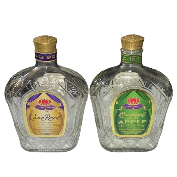 2 Crown Royal Whiskey Bottle Bag Box Apple Art Painter DIY Craft Halloween Soap - Picture 9 of 10